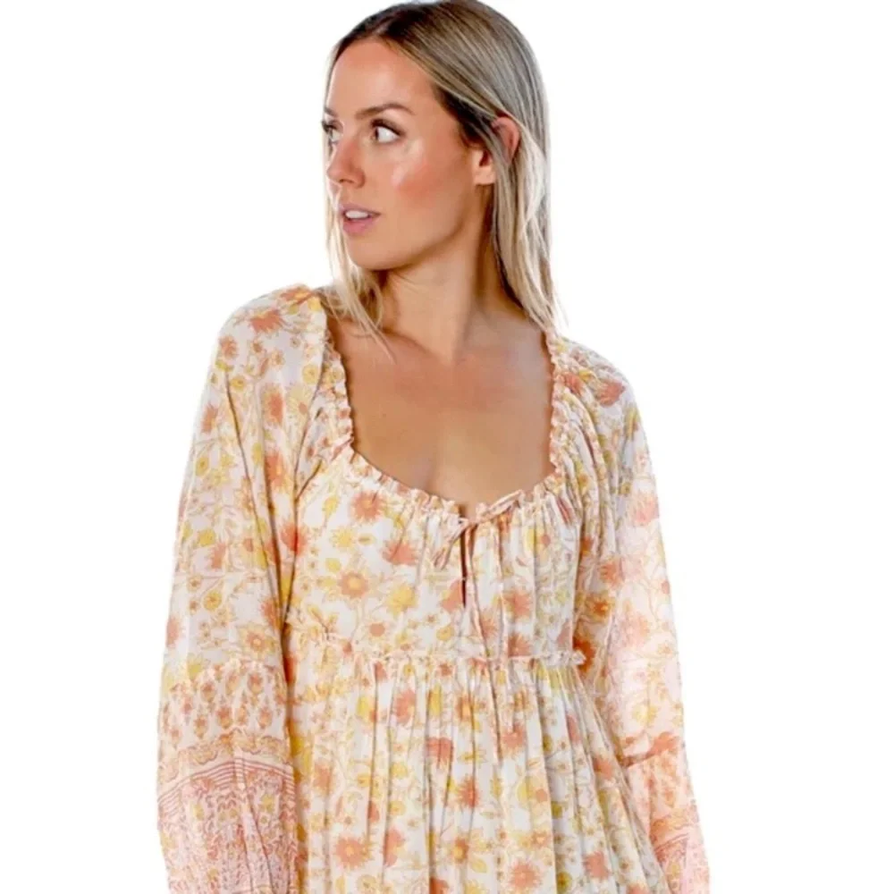 Billabong Endless Sunset Boho Long Sleeve Maxi Dress - Picture 3 of 10